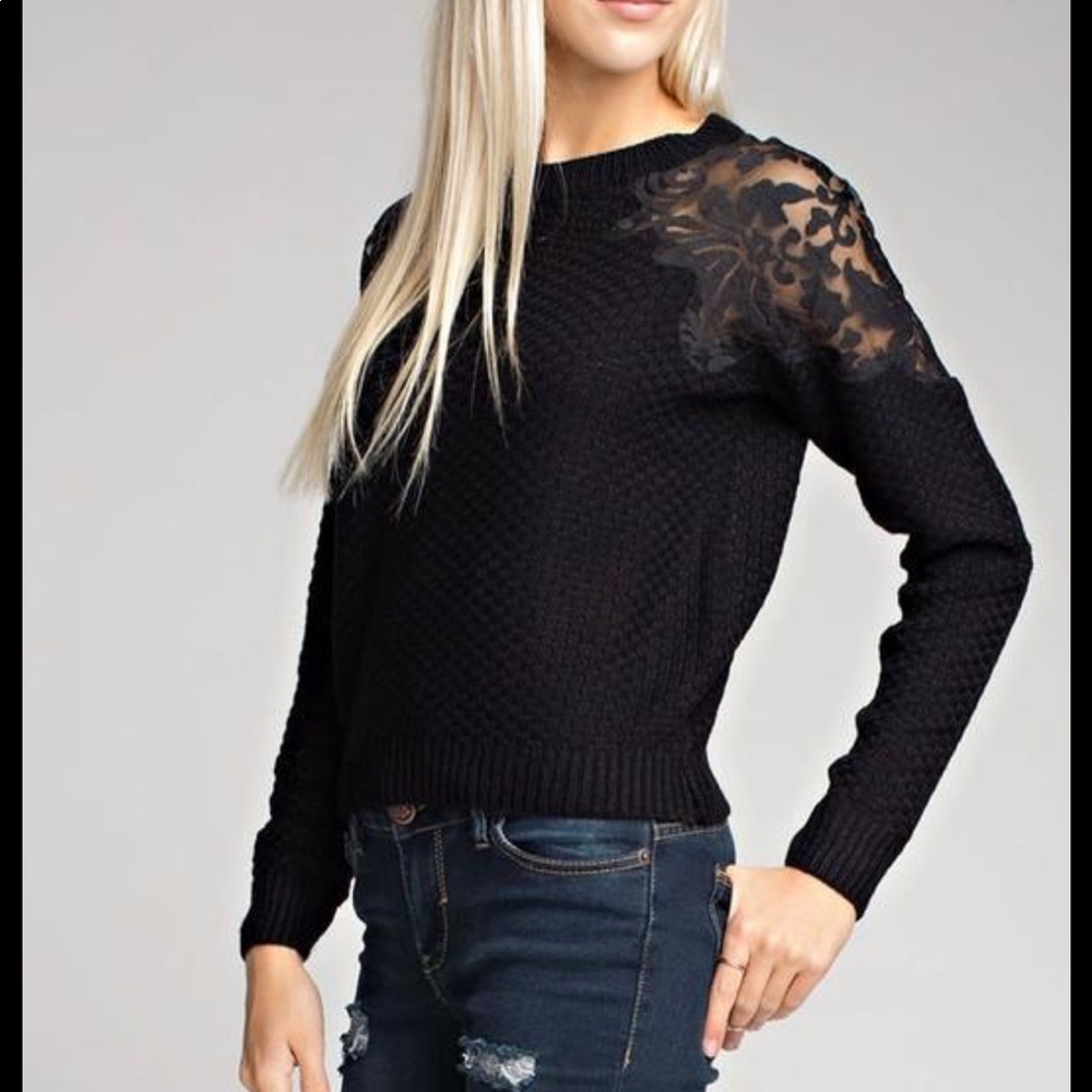 Laurel Lace Shoulder Sweater